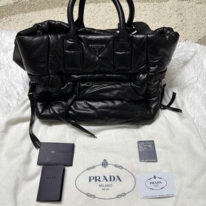 Prada Luxurious Black Leather Tote